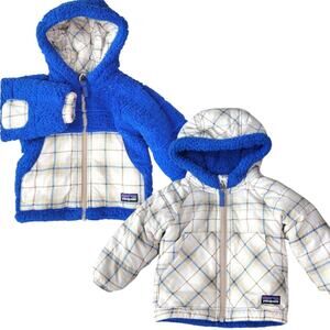 Patagonia Baby Reversible Tribbles Hoody Puffer Jacket Fleece 6M